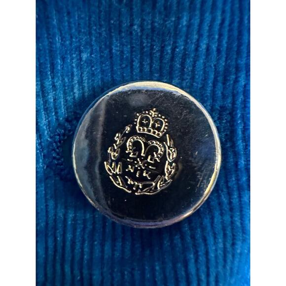 Vintage Retro Blue Corduroy Blazer Nautical Captain’s Jacket Men’s Size 42R - Picture 7 of 13